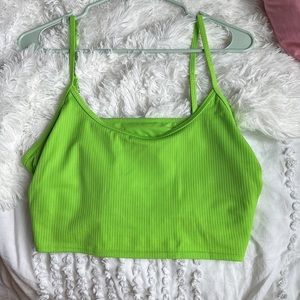 Neon green swim top